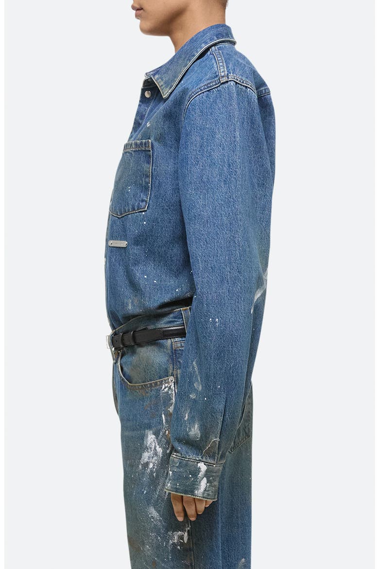 Snap Front Denim Shirt Jacket, Alternate, color, MDINDGPNTR