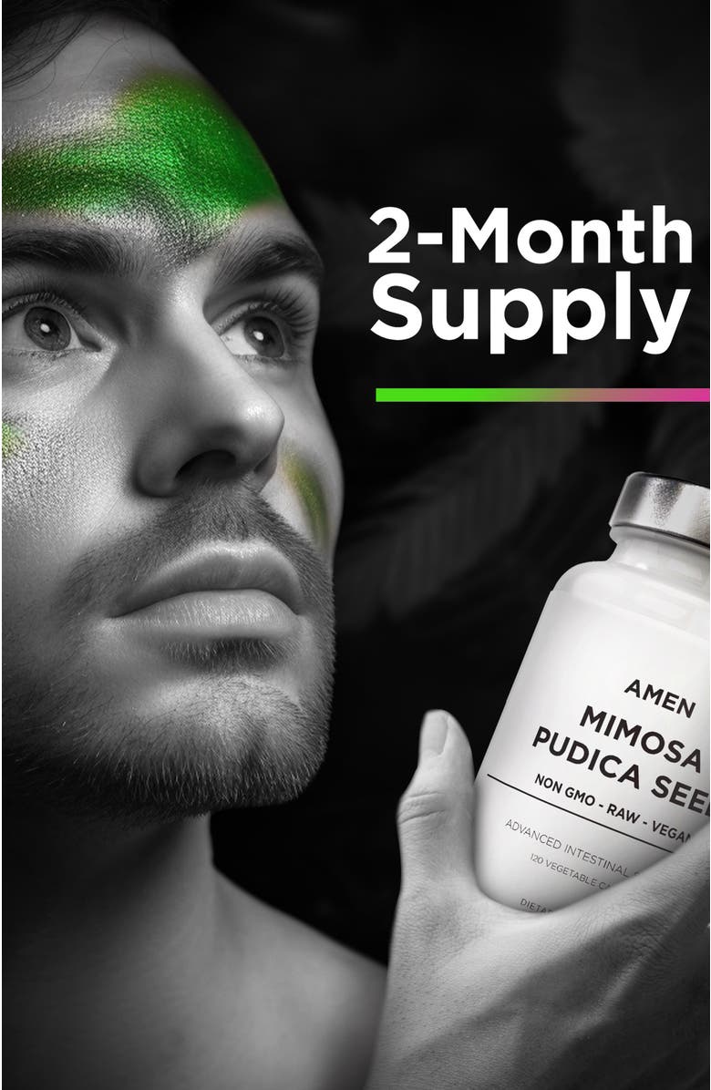 Codeage Amen Organic Mimosa Pudica Seeds Capsules, Alternate, color, White