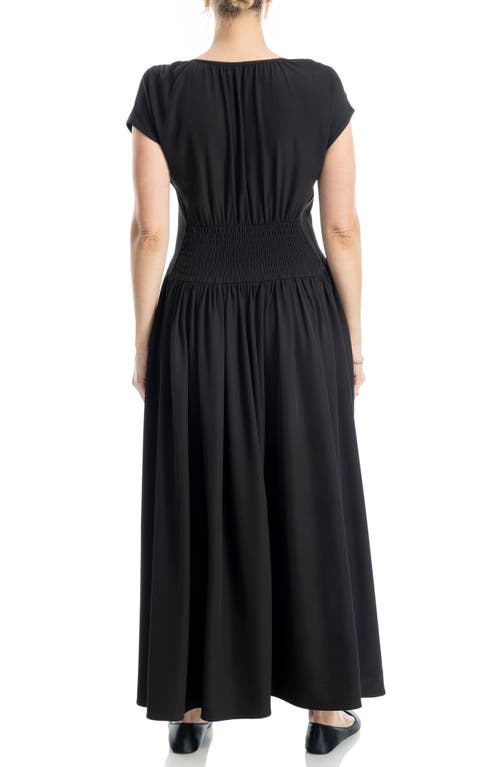 Max Studio Front Keyhole Maxi Dress In Black