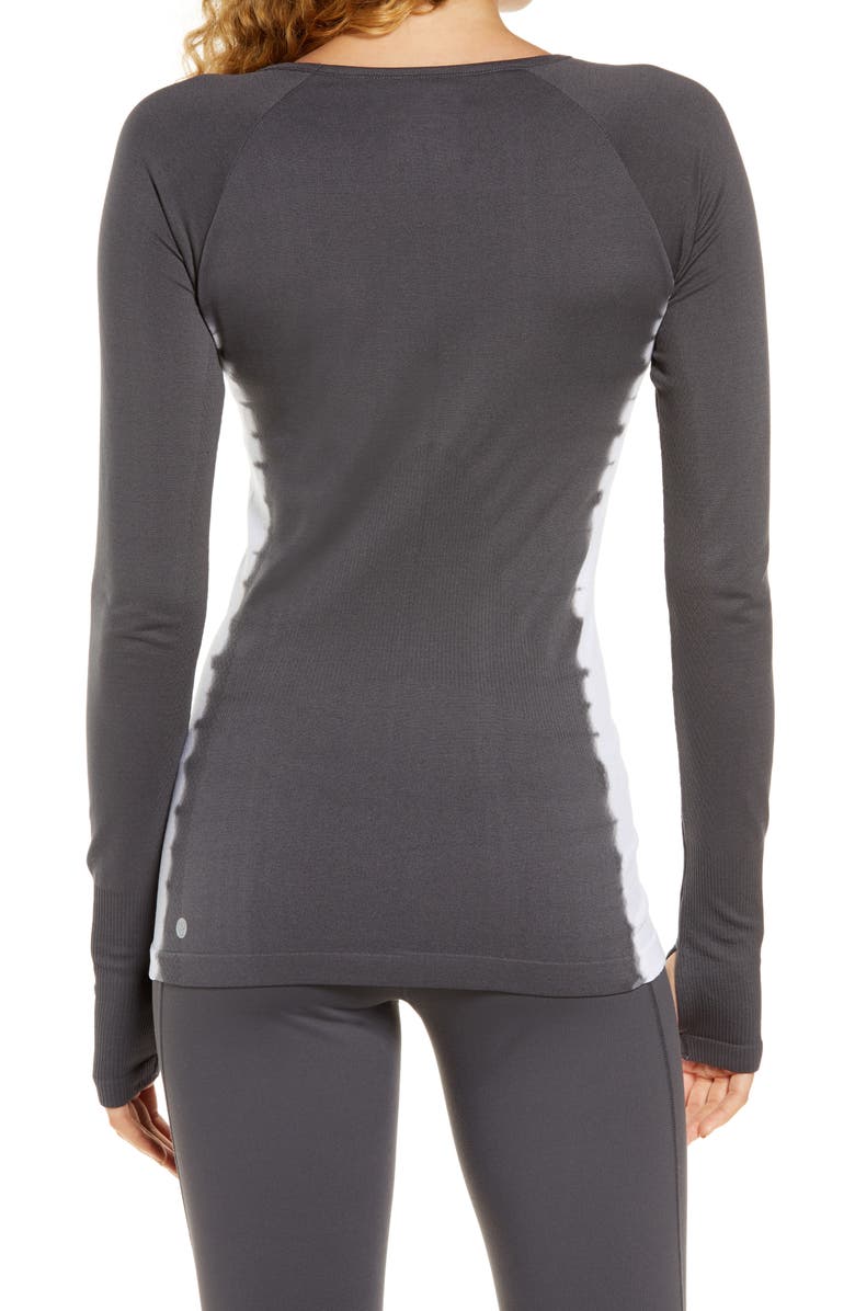 Zella Seamless Dip Dye Long Sleeve Tee, Alternate, color, 
