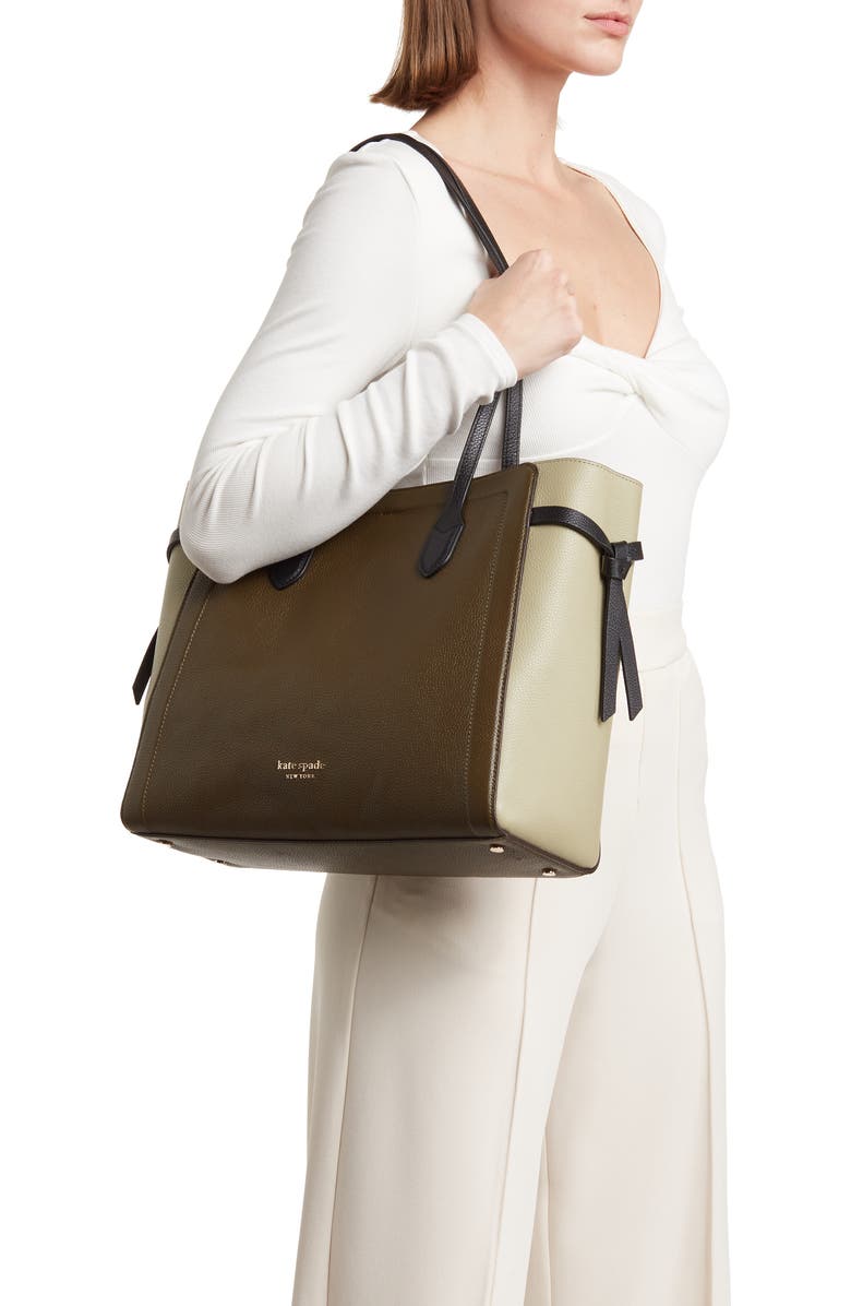 Kate Spade New York knott colorblocked pebble leather tote, Alternate, color,