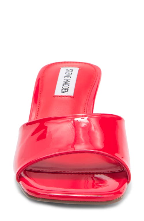Steve Madden Marlon Slide Sandal In Red Patent