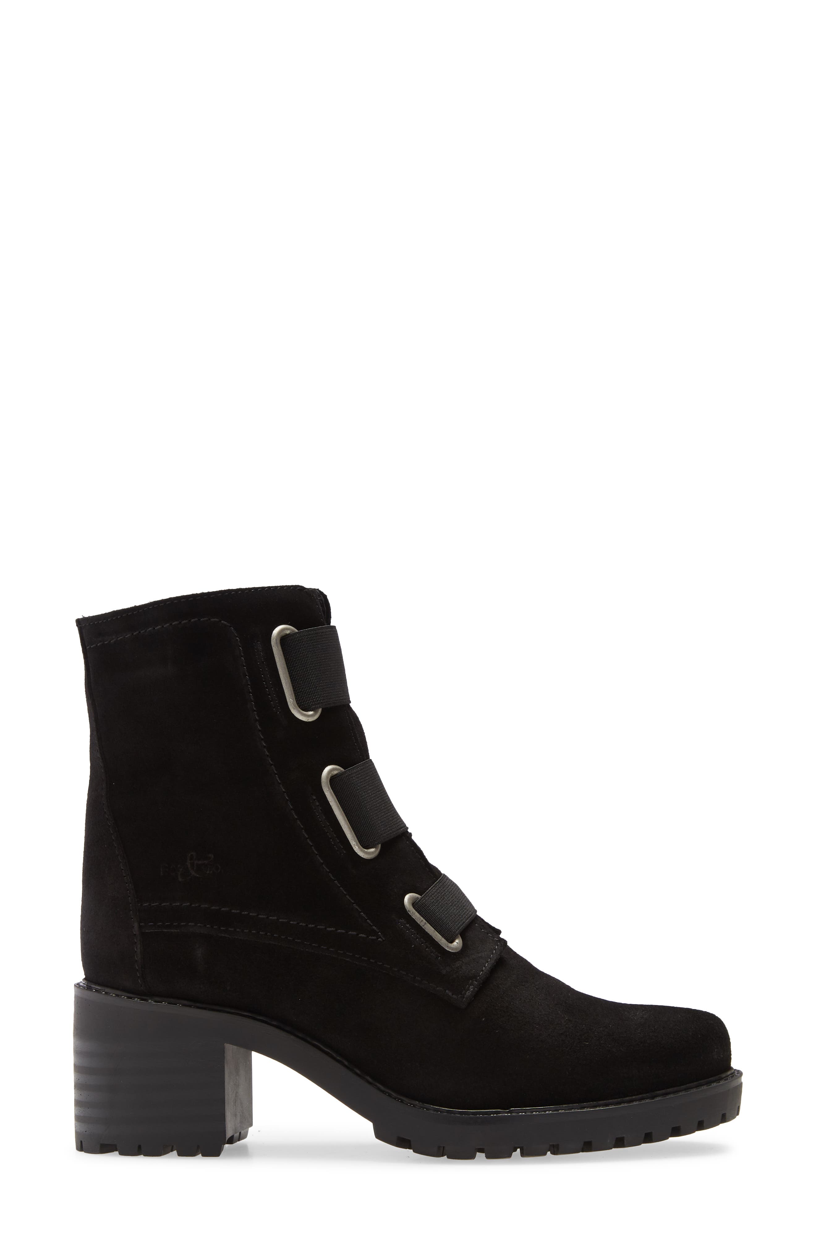 Bos. & Co. Indie Waterproof Bootie, Alternate, color, Black Suede/ Elastic