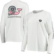 vineyard vines Women's Vineyard Vines White Las Vegas Raiders Helmet Long Sleeve T-Shirt