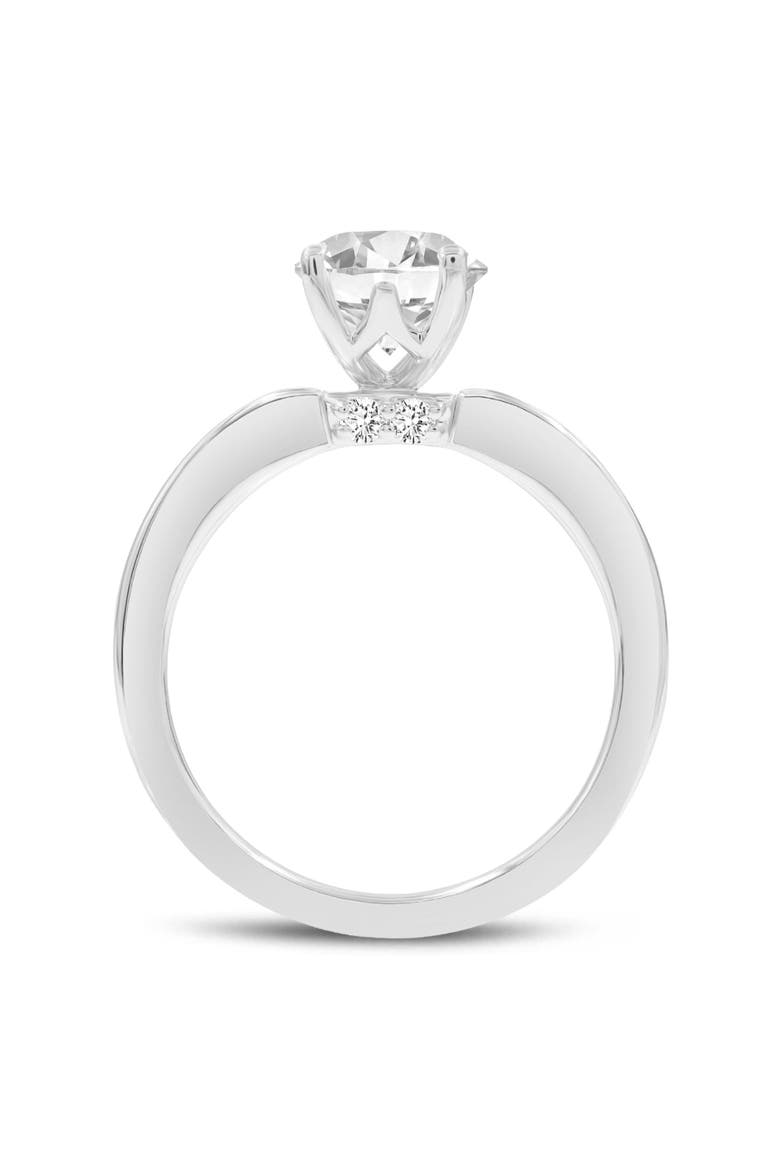 Livia 14K White Gold Oval Lab Grown Diamond Hidden Halo Engagement Ring - 2.25 Ct, Alternate, color, 14K White Gold