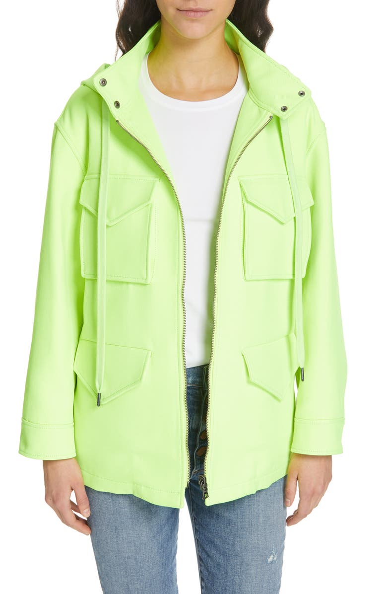 Alice + Olivia Russo Hooded Jacket, Main, color, 