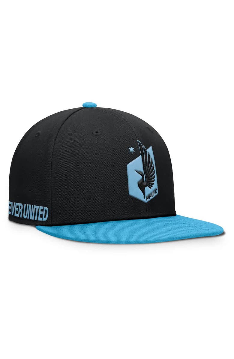 FANATICS Men's Fanatics Black Minnesota United FC Sitter Snapback Hat, Main, color, 
