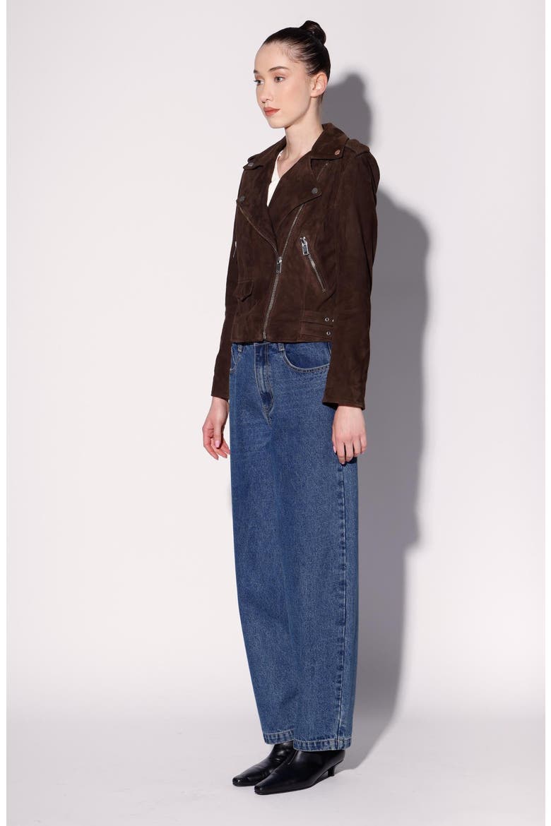 Liz Suede Jacket, Alternate, color, Mocha Suede
