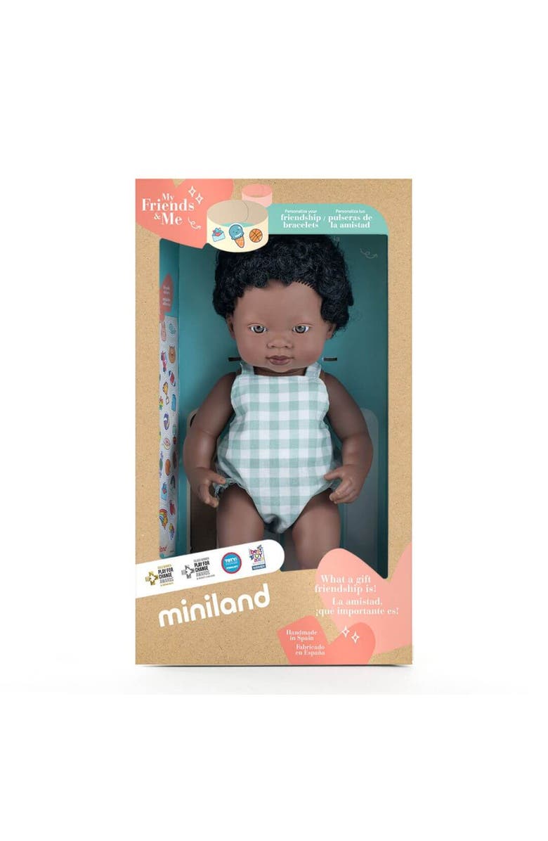 Miniland Baby Doll African Boy 15'' (Box) - My Friends & Me, Alternate, color, Dark Skin