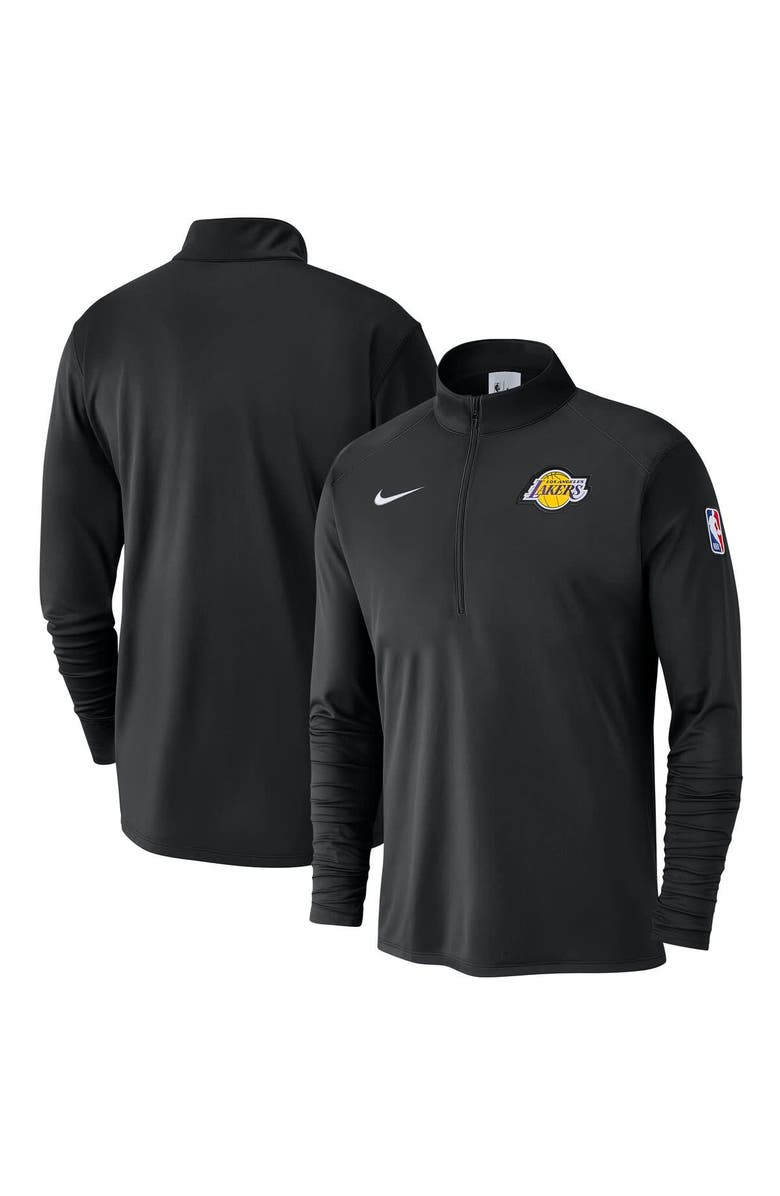 Nike Men's Nike Black Los Angeles Lakers 2024/25 Courtside Performance Half-Zip Top, Main, color, 