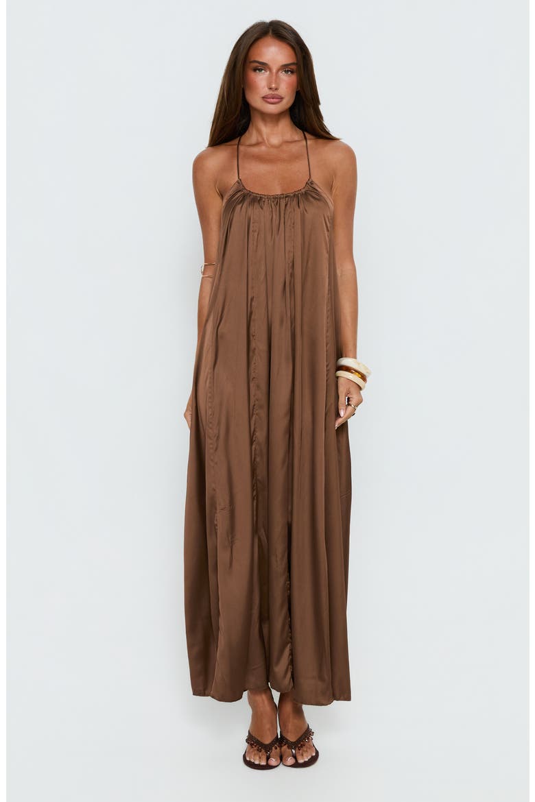 Seatides Scoop Maxi Dress, Alternate, color, CHOCOLATE