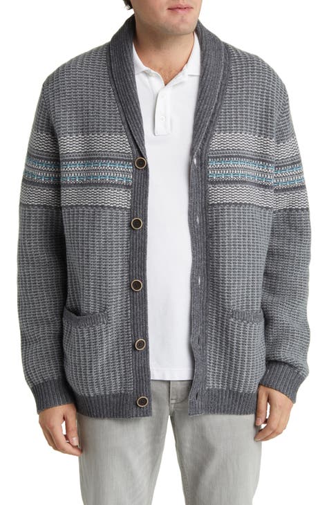 Sea Wall Stripe Merino Wool Blend Cardigan