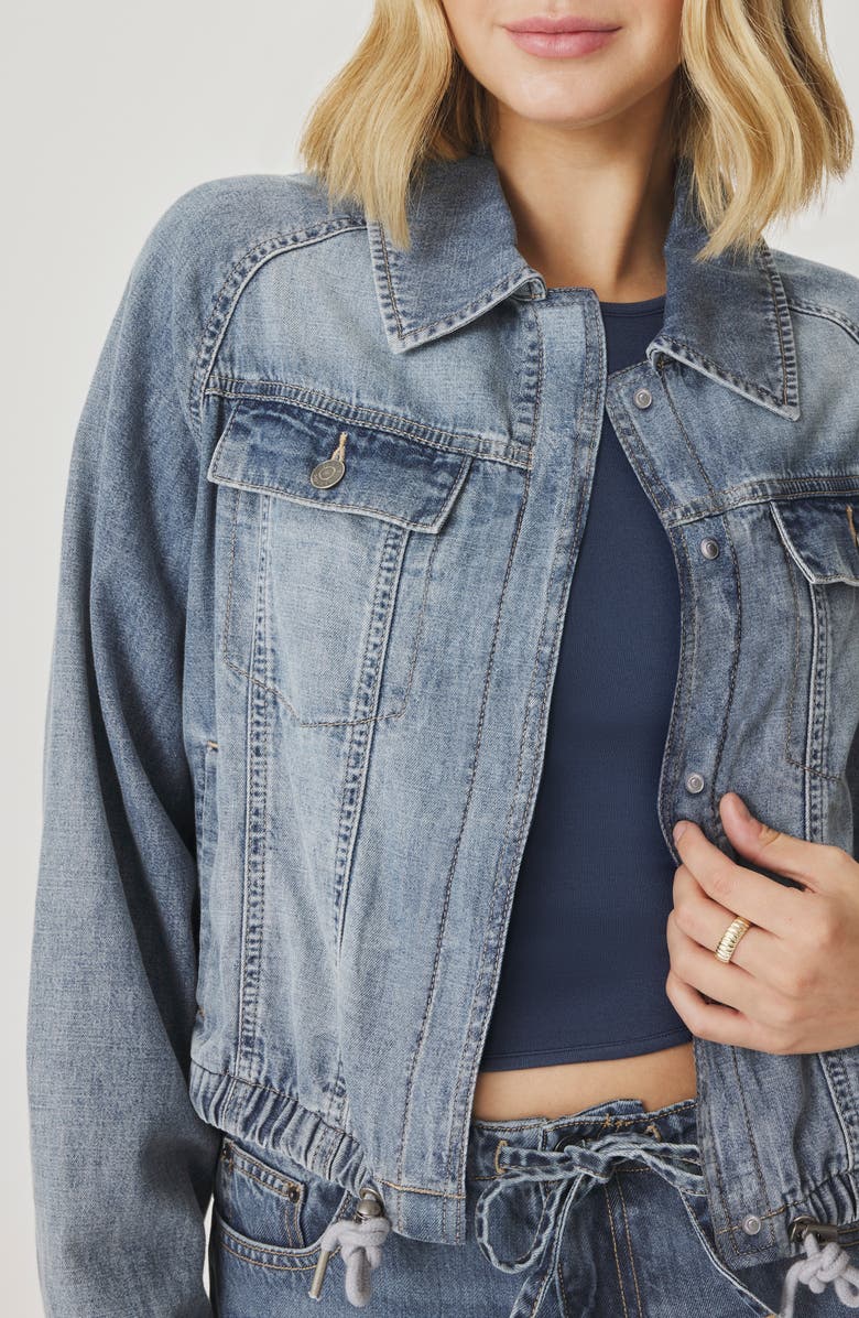 Splendid Lounge Denim Jacket, Alternate, color, Indigo Blue