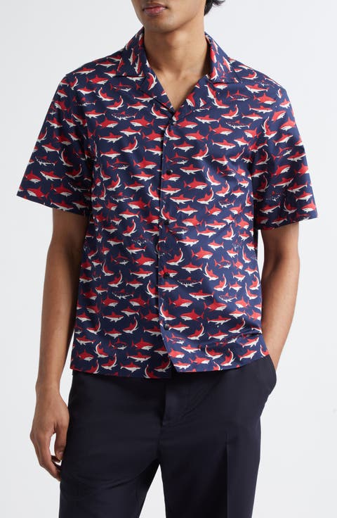 Logo Shark Cotton Camp Shirt