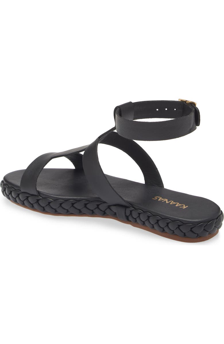 Kaanas Cedros Braid Detail Ankle Strap Sandal, Alternate, color,
