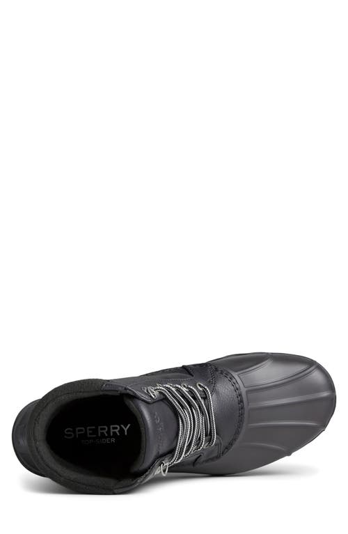 Sperry Avenue Duck Mens Faux Leather Outdoor Ankle Boots In Black