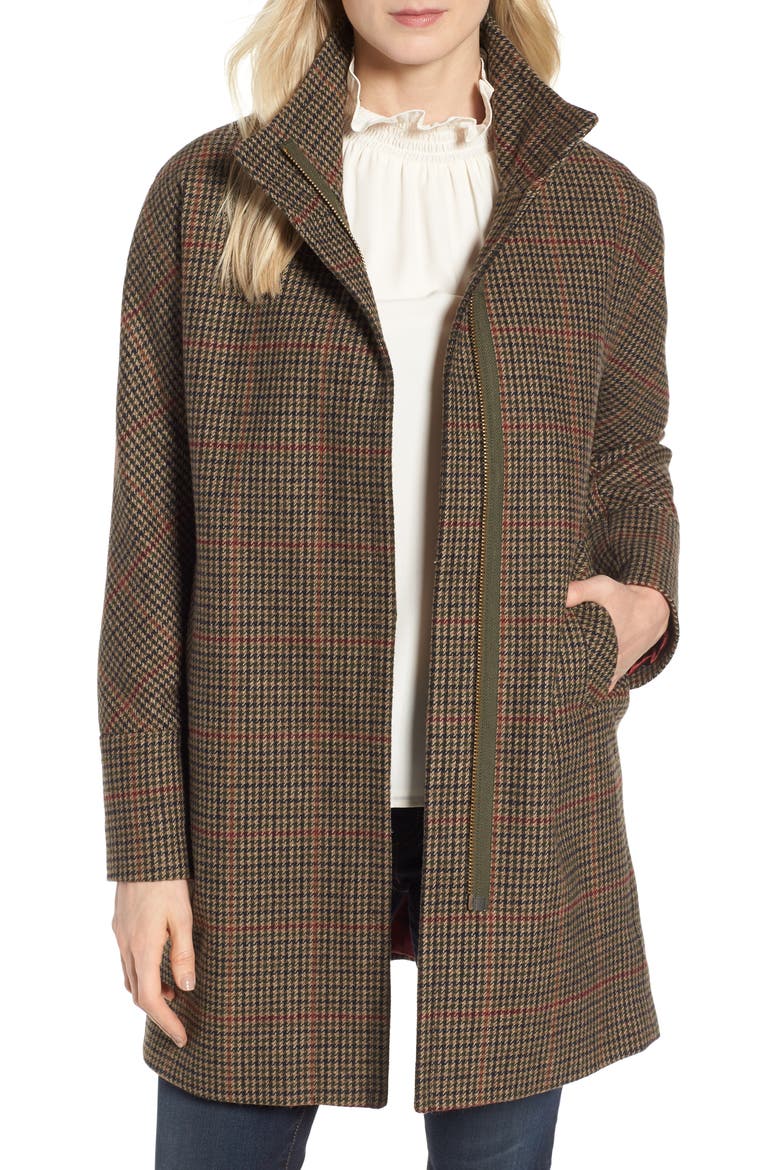 Plaid Topper Coat, Main, color, MULTI
