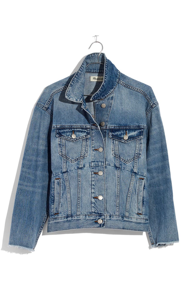 Madewell Reconstructed Jean Jacket, Alternate, color, 