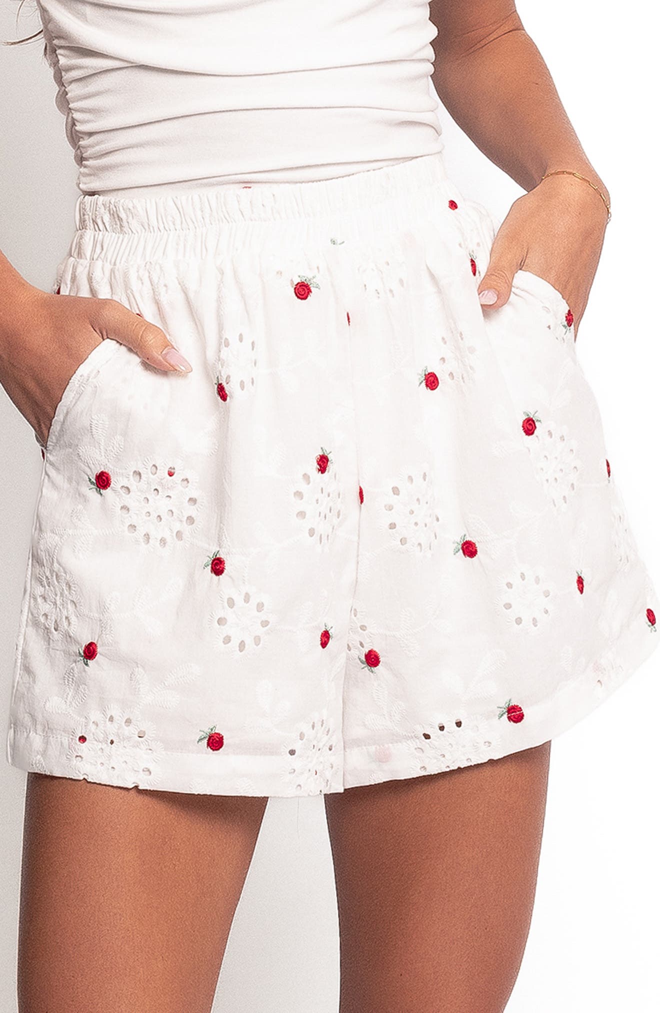 Petal & Pup Aisha Cotton Eyelet Shorts