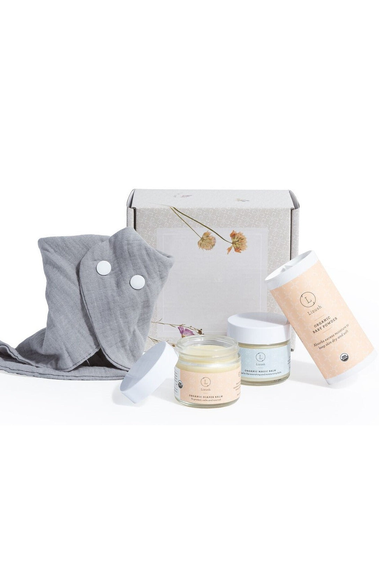 Lizush Organic New Baby Gift Set, Main, color, NO COLOR
