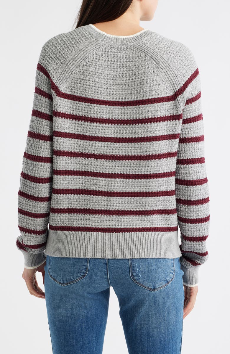 525 america Brooks Stripe Cotton Pullover Sweater, Alternate, color, Grey Mist Multi