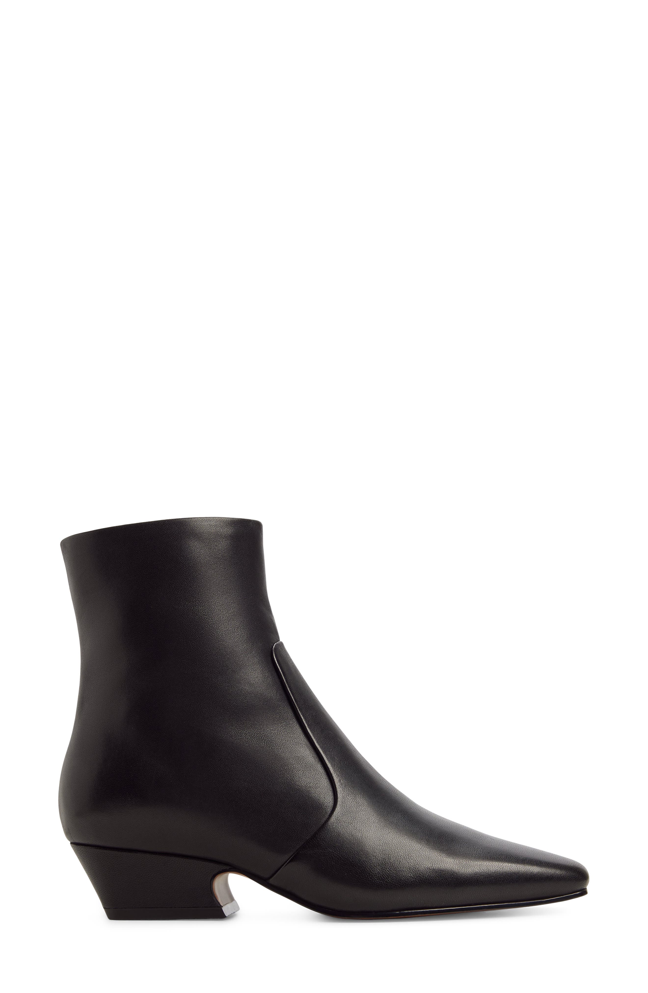 Frannie Leather Bootie, Alternate, color, BLACK