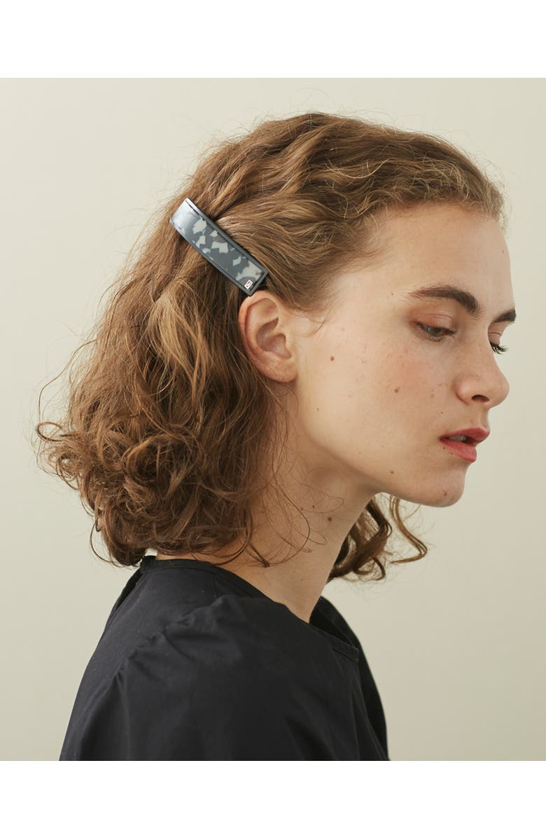 Alexandre de Paris Vincenne acetate hair barette, Alternate, color, Grey