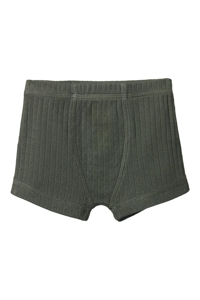 Organic Cotton Pointelle Boxer Shorts, Main, color, THYME