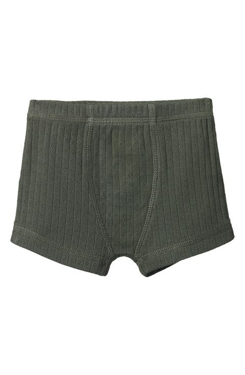 Organic Cotton Pointelle Boxer Shorts