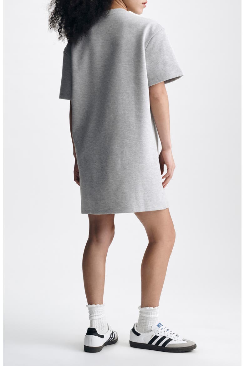 Short Sleeve Sweatshirt Dress, Alternate, color, LIGHT GREY MELANGE