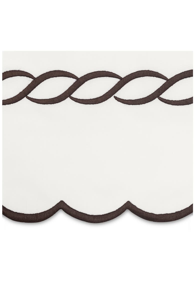 Classic Chain Scallop Duvet Cover, Alternate, color, MOCHA