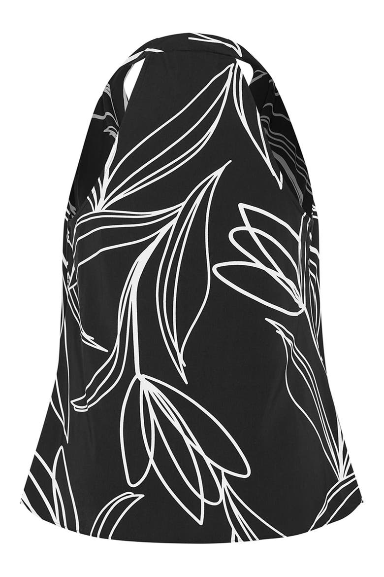 Shania Cowl Neck Sleeveless Top, Alternate, color, BLACK BLOOM