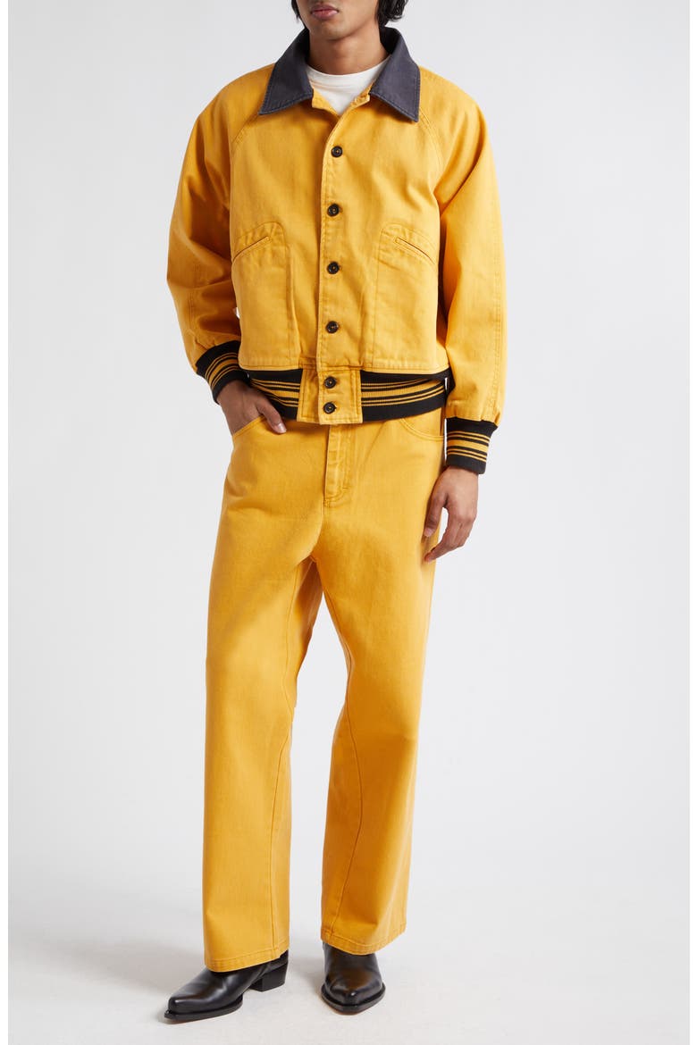 Banbury Cotton Twill Jacket, Alternate, color, YELLOW BLACK