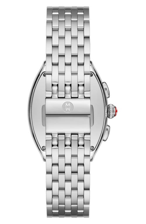 Michele Releve Diamond Bracelet Watch, 45mm In Silver