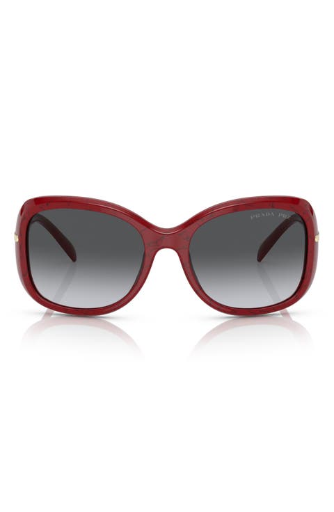 57mm Oversize Polarized Round Sunglasses