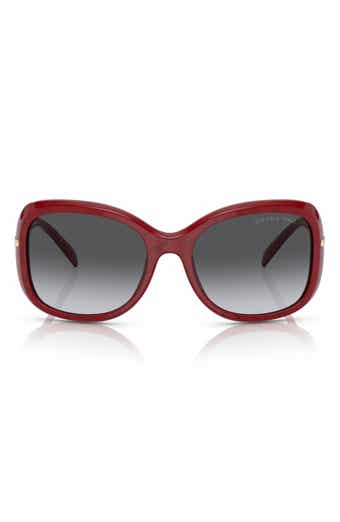 Prada 57mm Oversize Polarized Round Sunglasses