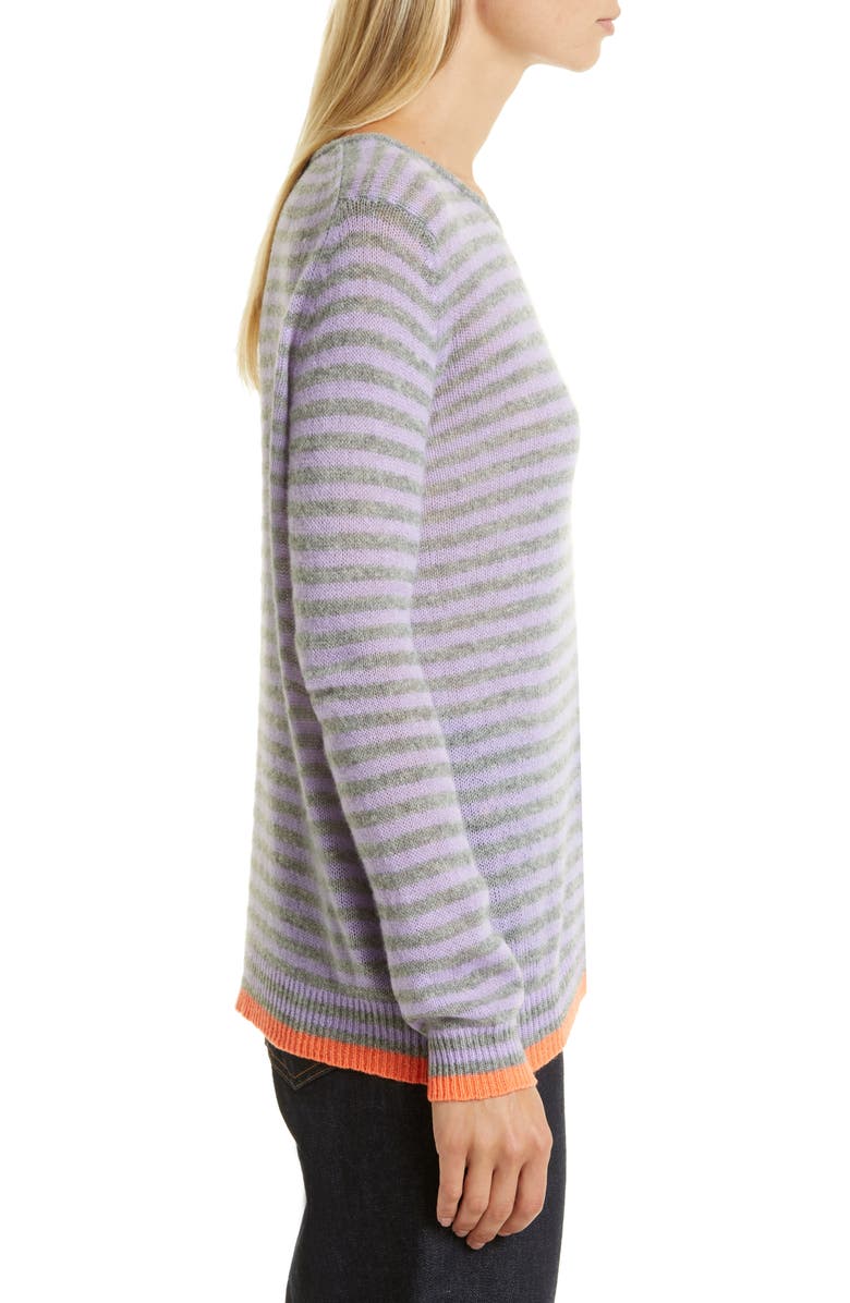 JUMPER 1234 Little Stripe Crewneck Cashmere Sweater, Alternate, color, 