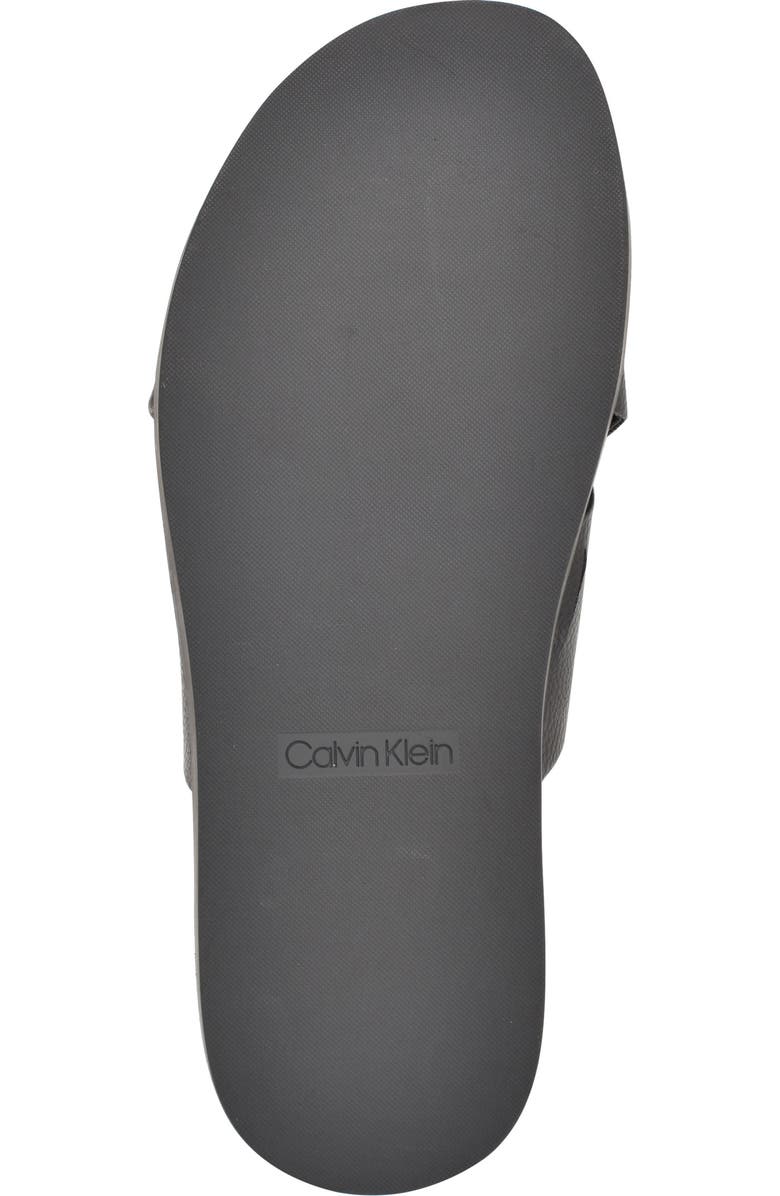 Calvin Klein Enrico Slide Sandal, Alternate, color, Black Tumbled