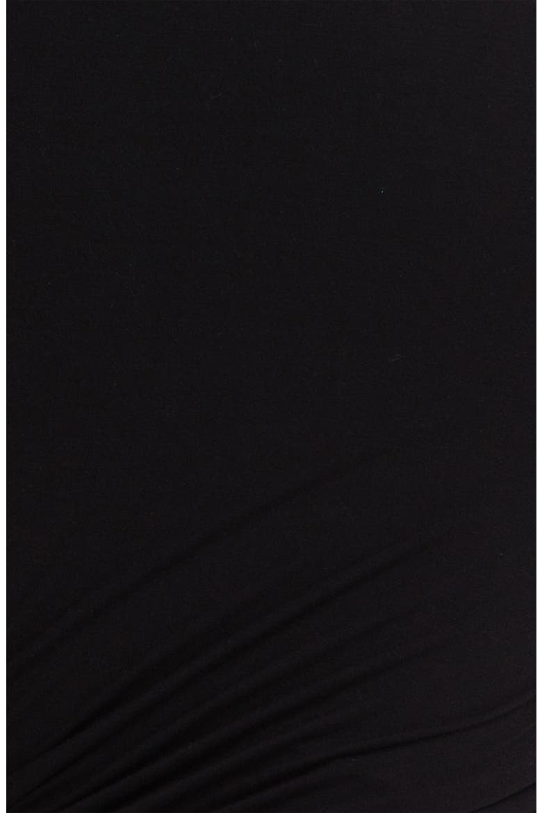 T by Alexander Wang Twisted Hem Skirt, Alternate, color, BLACK