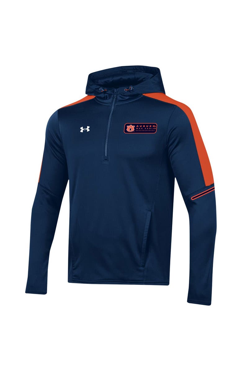 Under Armour Men's Under Armour Navy Auburn Tigers 2023 Sideline Quarter-Zip Hoodie, Alternate, color, 