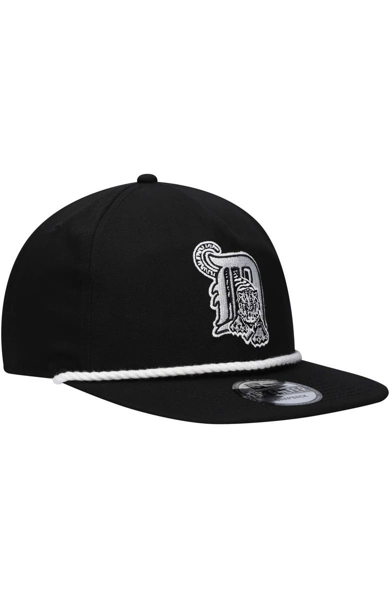 New Era Men's New Era Black Detroit Tigers Golfer Snapback Hat, Alternate, color, Black