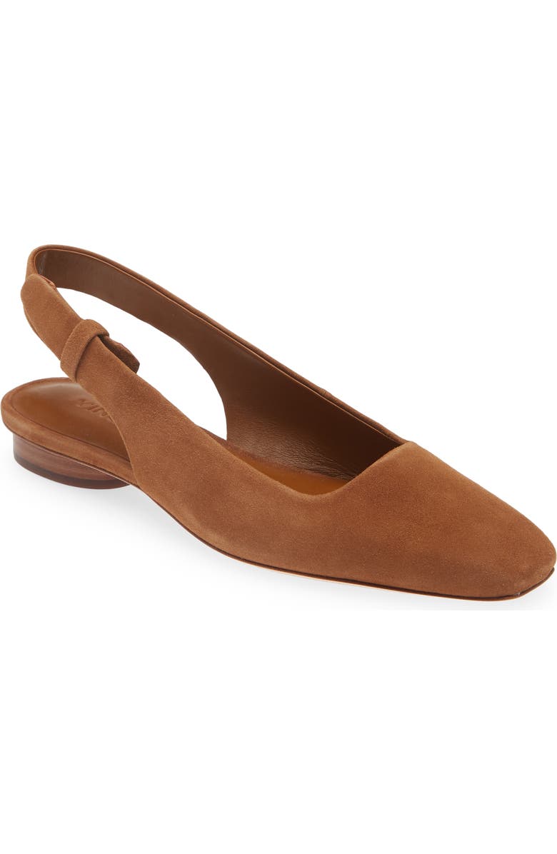 Vince Vida Slingback Flat, Main, color, Dark Caramel
