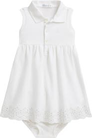 Ralph Lauren Stretch Mesh Sleeveless Polo Dress & Bloomers Set