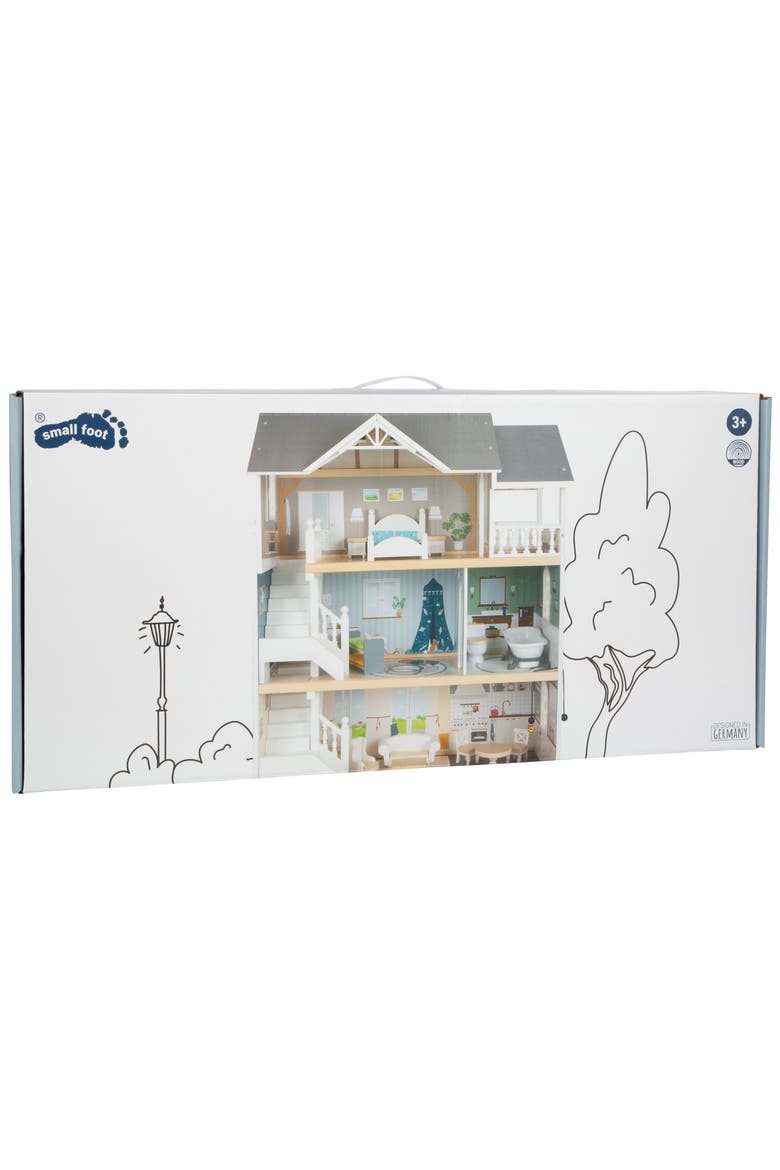 Iconic 3-Story Wooden Dollhouse Set, Alternate, color, MULTI
