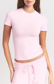 SKIMS Crop Cotton Blend T-Shirt