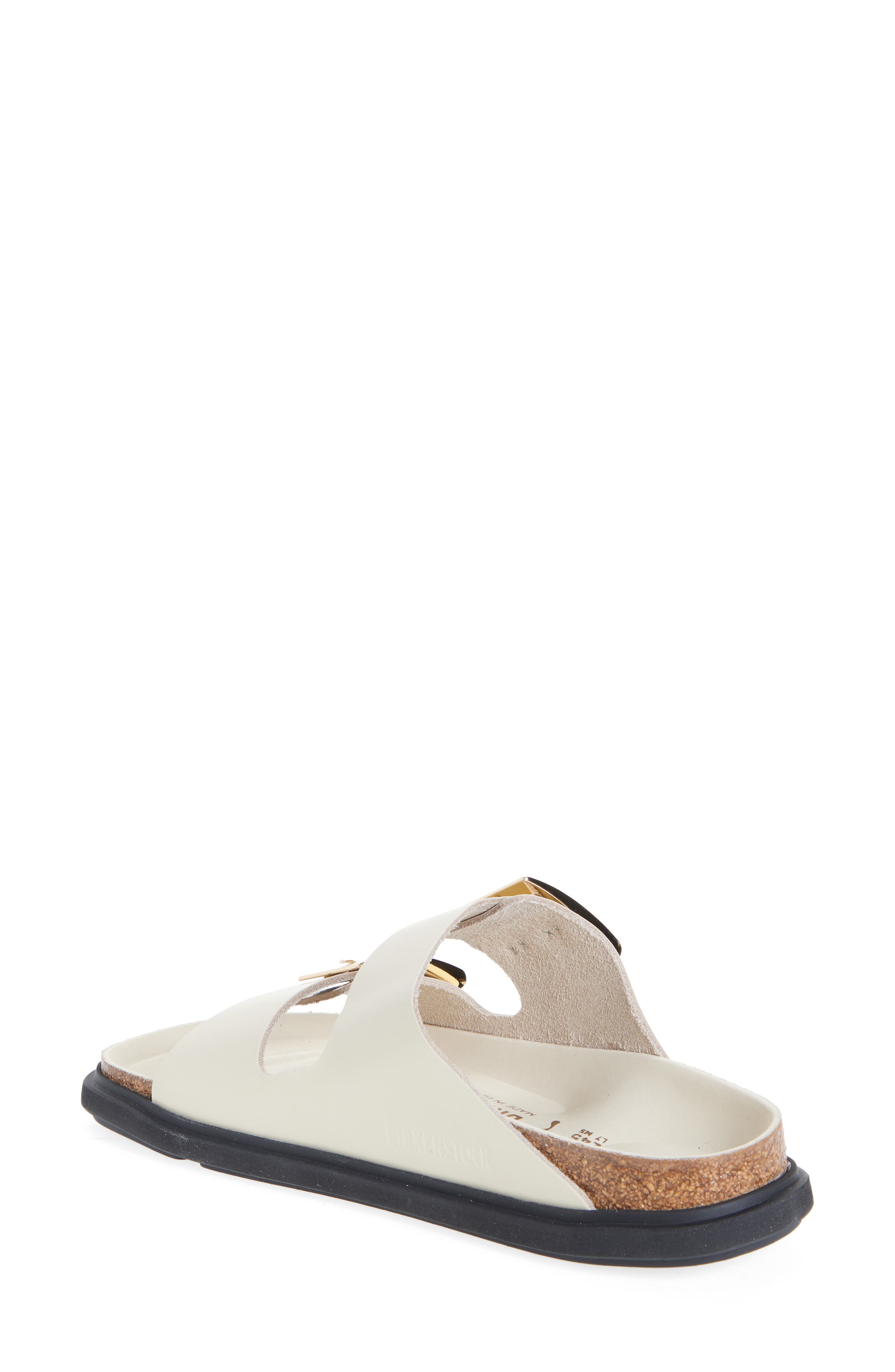 Arizona Droplet Buckle Slide Sandal, Alternate, color, HIGH SHINE ECRU