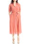 Puff Sleeve Chiffon Midi Shirtdress