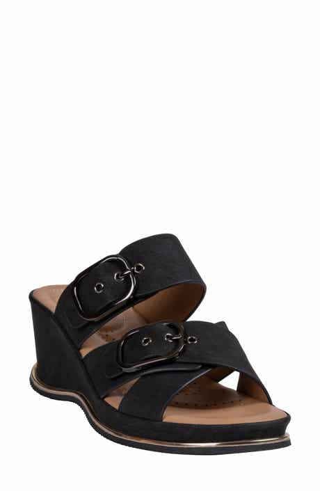 GOOD CHOICE NEW YORK Olana Platform Wedge Slide Sandal