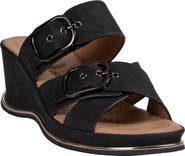 GOOD CHOICE NEW YORK Olana Platform Wedge Slide Sandal