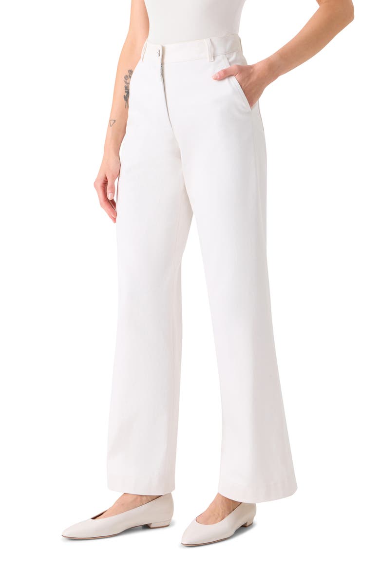 Finnian High Waist Wide Leg Jeans, Alternate, color, ECRU